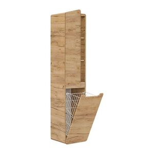 Imagine Dulap inalt cu usi, cu fixare pe perete, Aruba Craft, Comad, 35x35x170 cm, MDF/PAL laminat, stejar craft gold