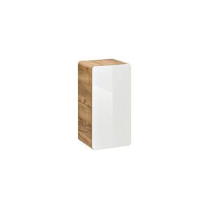 Imagine Dulapior cu 1 usa, cu fixare pe perete , Aruba White, Comad, 35x32x68 cm, MDF/PAL laminat, alb lucios/stejar craft gold