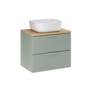 Imagine Set mobiler baie, dulap cu lavoar, 60 cm Smile, Aster Green Cremona, Comad, MDF/PAL laminat, verde mat