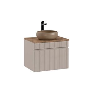 Imagine Set mobiler baie, dulap cu lavoar, 60 cm Wiki, Iconic Cashmere, Comad, MDF/PAL laminat, casmir mat