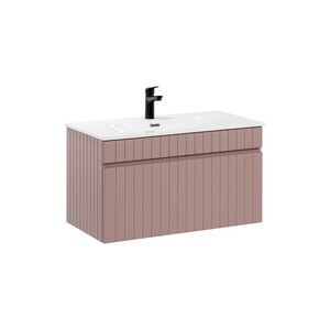 Imagine Set dulap de baie cu lavoar, 80 cm Sky, Iconic Rose, Comad, MDF, roz antic