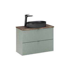 Imagine Set mobiler baie, dulap cu lavoar, 80 cm Beyond, Line Reed Green, Comad, MDF/PAL laminat, verde reed