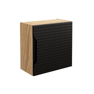 Imagine Dulap suspendat cu 1 usa, Luxor Black, Comad, 35x19x35 cm, MDF/PAL laminat, negru mat/stejar