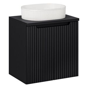 Imagine Set mobiler baie, dulap cu lavoar, 60 cm D Un Beyond, Nova Black, Comad, MDF/PAL laminat, negru mat
