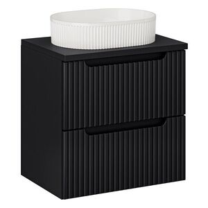 Imagine Set mobiler baie, dulap cu lavoar, 60 cm S Un Beyond, Nova Black, Comad, MDF/PAL laminat, negru mat