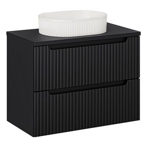 Imagine Set mobiler baie, dulap cu lavoar, 80 cm S Un Beyond, Nova Black, Comad, MDF/PAL laminat, negru mat