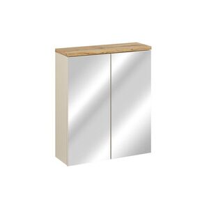 Imagine Cabinet cu oglinda si 2 usi, Bali Cashmere, Comad, 60x20x70 cm, PAL laminat, casmir mat