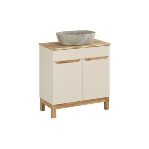 Imagine Set mobiler baie, dulap cu lavoar, 80 cm Wotan Anna, Bali Cashmere, Comad, MDF/PAL laminat, casmir mat
