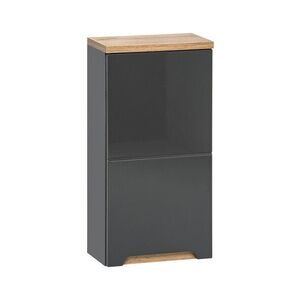 Imagine Dulap suspendat cu 1 usa, Bali Grafit, Comad, 35x20x70 cm, MDF/PAL laminat, gri lucios/gri