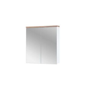 Imagine Cabinet cu oglinda si 2 usi, Bali White, Comad, 60x20x70 cm, PAL laminat, alb mat
