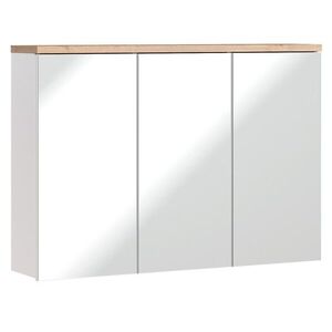 Imagine Cabinet cu oglinda si 3 usi, Bali White, Comad, 100x20x69 cm, PAL laminat, alb mat