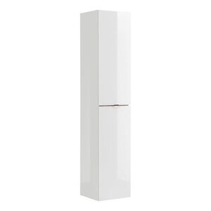 Imagine Dulap inalt cu usi, cu fixare pe perete, Capri White, Comad, 35x33x170 cm, MDF, alb lucios