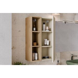 Imagine Set dulap suspendat pentru baie, SP UR, Dalia Cashmere, Comad, PAL laminat, casmir mat/stejar cremona
