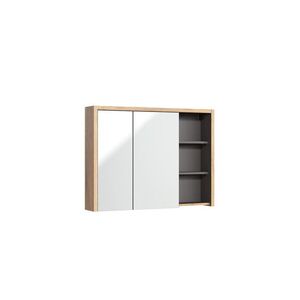 Imagine Cabinet cu oglinda si 2 usi, Devon, Comad, 100x18x75 cm, PAL laminat, stejar shetland