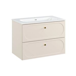 Imagine Set dulap de baie cu lavoar, 80 cm, Donna Sand, Comad, MDF/PAL laminat, nisipiu