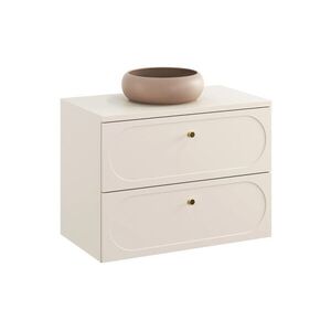 Imagine Set mobiler baie, dulap cu lavoar, 80 cm, Donna Sand, Comad, MDF/PAL laminat, nisipiu