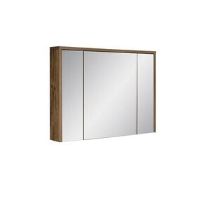 Imagine Cabinet cu oglinda si 3 usi, Hampton, Comad, 100x16x75 cm, PAL laminat, stejar huton