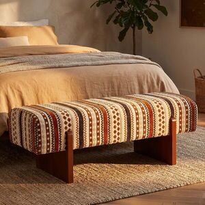 Imagine Bancheta, Mauro Ferretti, Ethnic, 120x45x43 cm, poliester/lemn masiv, multicolor