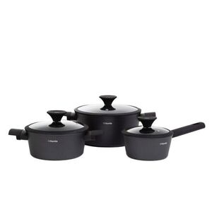 Imagine Set oale 6 piese Tristan, Homla, 1.2 L/2.4 L/ 4.2 L, aluminiu/sticla, negru