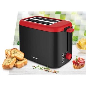 Imagine Prajitor de paine Wassay 800, Heinner, 800W, negru/rosu