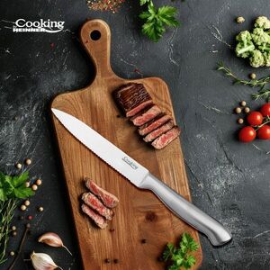 Imagine Cutit pentru friptura Stone Chef, Cooking by Heinner, 13 cm, inox, argintiu