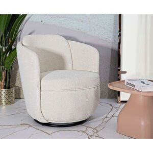 Imagine Fotoliu rotativ Torino Cream Swivel, Mauro Ferretti, 70x72x75 cm, fier/poliester, crem