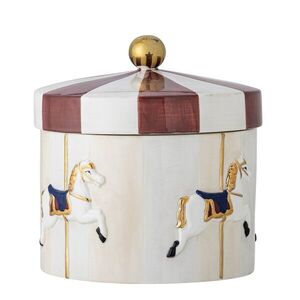 Imagine Recipient cu capac, Bloomingville, Merry-go-round, 19.5x20.5 cm, 1.88 L, ceramica, multicolor