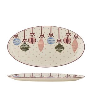 Imagine Platou pentru servire, Bloomingville, Ornamentia, 32x19x2 cm, ceramica, multicolor