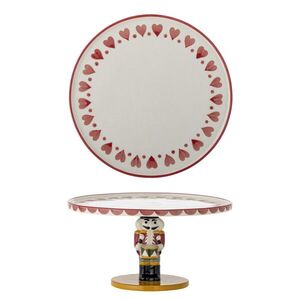 Imagine Platou cu picior, Bloomingville, Jolly Nutcracker, 20x10 cm, ceramica, multicolor