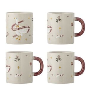Imagine Set 4 cani, Bloomingville, Mary, 8x9 cm, 295 ml, ceramica, multicolor