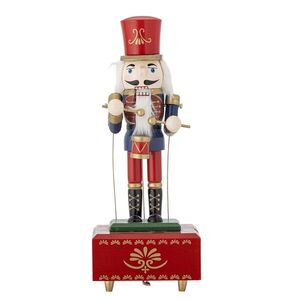 Imagine Cutie muzicala, Bloomingville, Waltz, 22x20x27 cm, lemn de pin/MDF, rosu