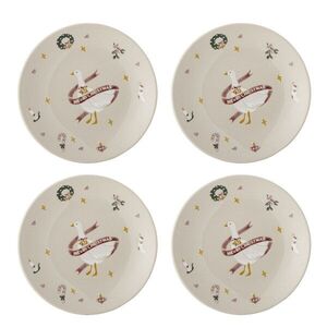 Imagine Set 4 farfurii pentru desert, Bloomingville, Mary, 16x2.5 cm, ceramica, multicolor