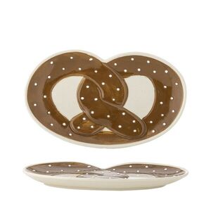 Imagine Platou pentru servire, Bloomingville, Treats, 23.5x14x2.5 cm, ceramica, maro