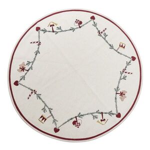 Imagine Covor pentru brad, Bloomingville, Yule, 110 cm, bumbac, natural