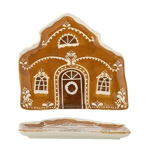 Imagine Platou pentru servire, Bloomingville, Gina, 18x15x1 cm, ceramica, maro