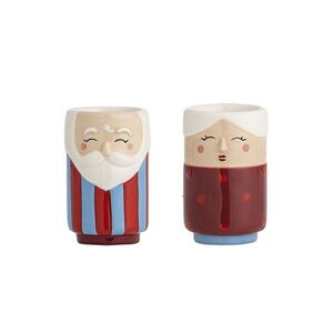 Imagine Set solnita si pipernita, Bloomingville, Granny, 5.5x8 cm, ceramica, rosu