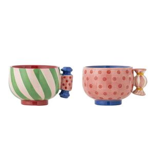 Imagine Set 2 cesti, Bloomingville, Caramella, 9.5x7 cm, 250 ml, ceramica, multicolor