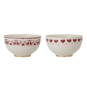 Imagine Set 2 boluri, Bloomingville, Jolly Heats, 14x7.5 cm, 500 ml, ceramica, multicolor