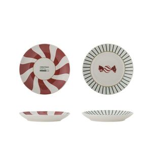 Imagine Set 2 farfurii pentru desert, Bloomingville, Yule, 12.5x2 cm, ceramica, multicolor