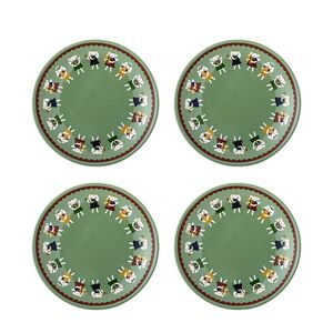 Imagine Set 4 farfurii pentru desert, Bloomingville, Peo, 16x3 cm, ceramica, verde