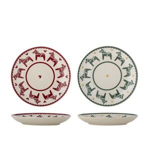 Imagine Set 2 farfurii pentru desert, Bloomingville, Siffer, 16x3 cm, ceramica, multicolor
