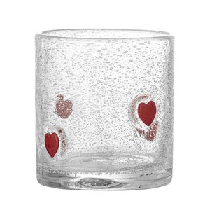 Imagine Pahar, Bloomingville, Debra Hearts, 9x10 cm, 370 ml, sticla, transparent