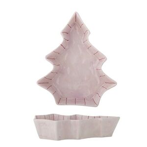 Imagine Platou pentru servire, Bloomingville, Shirly, 25x21x5.5 cm, ceramica, roz