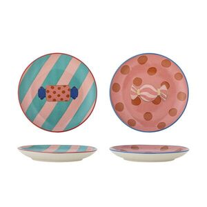 Imagine Set 2 farfurii pentru desert, Bloomingville, Caramella, 16x3 cm, ceramica, multicolor