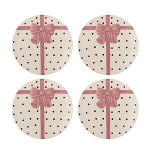 Imagine Set 4 farfurii pentru desert, Bloomingville, Bowie, 20.5x2 cm, ceramica, roz