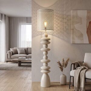 Imagine Lampadar, Daphne, Mauro Ferretti, metal, 1 x E27, 40W, 33x160 cm, crem