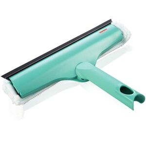 Imagine Aparat pentru curatat geamuri, 3 in 1, Wiper W&F Cleaner L micro duo, Leifheit, 33 cm, cauciuc/microfibra, alb/verde