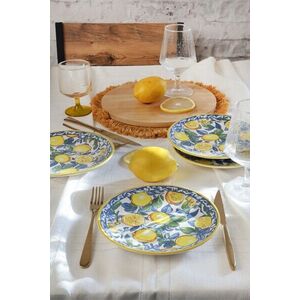 Imagine Set de servire pentru tort (4 piese), L'essentiel Maison, 275KRM2264, Albastru/Galben