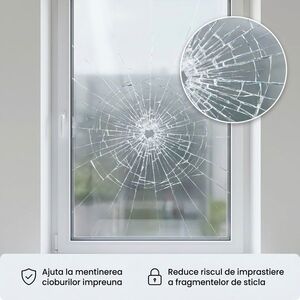 Imagine Folie securizare geam, autoadeziva, transparent, 92cmx2m, Windhager, Splinter