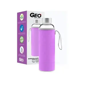 Imagine Recipient din sticla termorezistenta si husa textila de protectie 530 ml